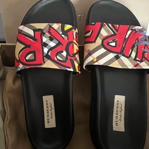 Brand new authentic Burberry slides